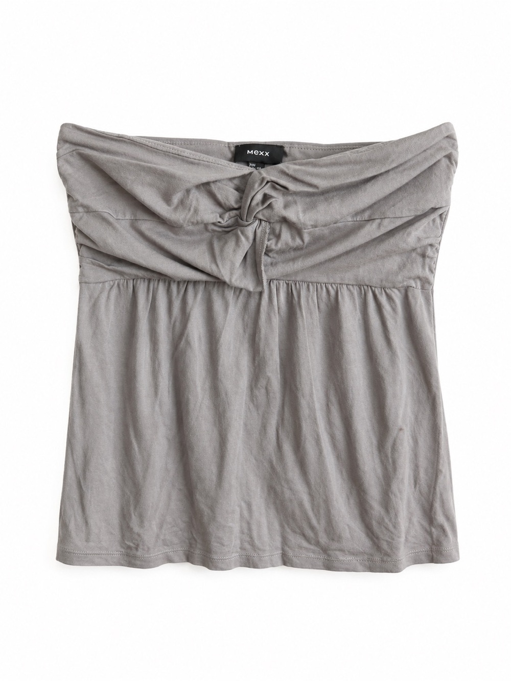 Vintage Mexx Y2K Taupe Twist Front Strapless Tube Top Size S